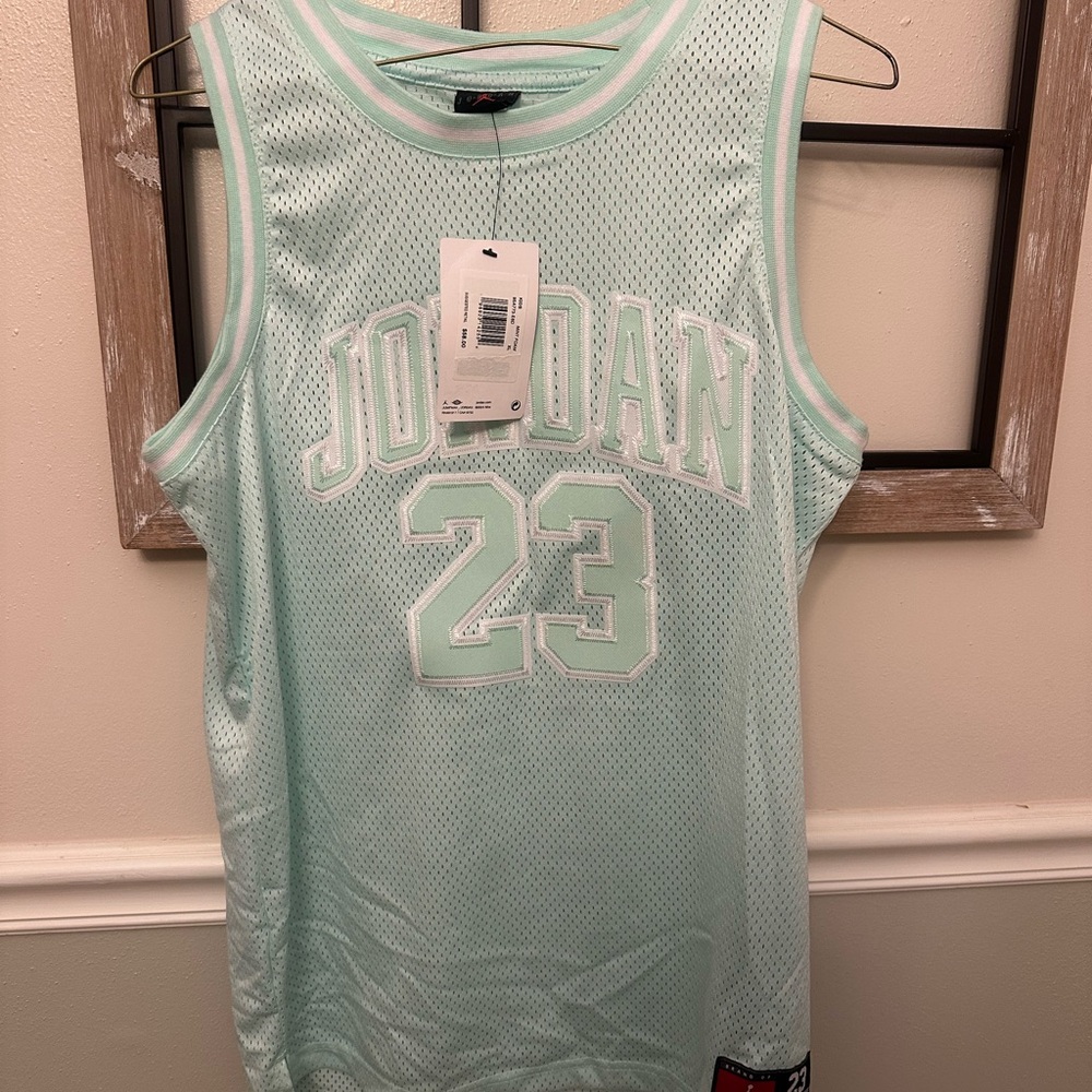 Jordan Mint Green Mesh Jersey